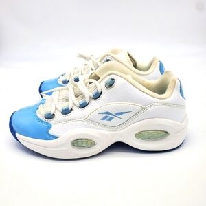 Reebok Shoes Men 6 Question Low Iverson Patent Leather Baby Blue Toe FY2345